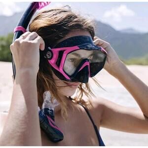 Seaview 180 Kradan Snorkel Set Goggles Scuba Diving Pink Adult New
